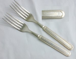 IS Rogers silverplate LaSalle forks La Salle silver plate flatware old version