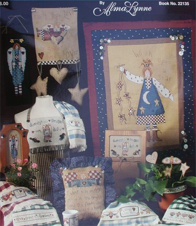 Cross stitch pattern booklet Folksy Angel Inspirations by Alma Lynne