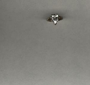 Avon Sterling Silver pear CZ Ring- Size 7
