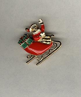 Avon Sleigh Ride Surprise Pin and Earrings