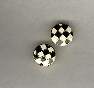 Avon Checkerboard pierced earrings