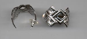 Avon Bold Textured Hoop Pcd Earrings- Silvertone