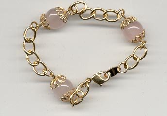 Avon Rose Quartz Bracelet 7"