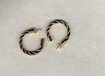 Avon Rope Twist Pierced Earrings