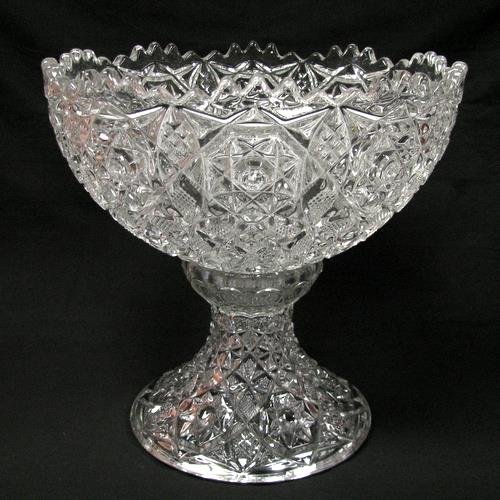 Fostoria Rosby Clear Glass Punch Bowl And Base