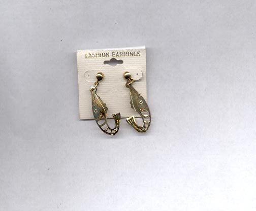 Goldtone pierced earrings (# 86)