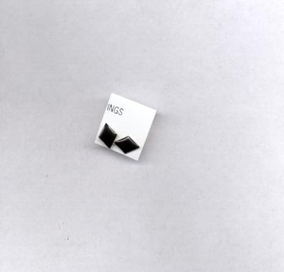 Small black pierced earrings (#61)