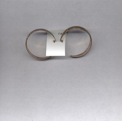 Hoop goldtone pierced earrings (#36)