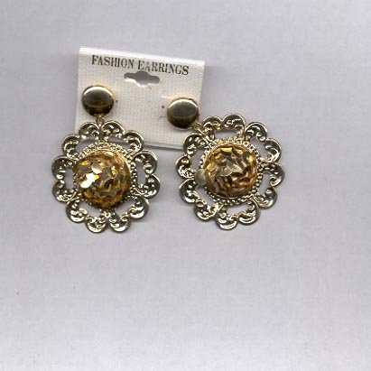 Goldtone pierced earrings (# 53)