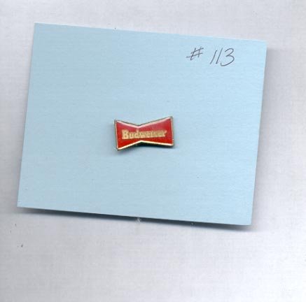 Budweiser hat (lapel) pin (# 113)