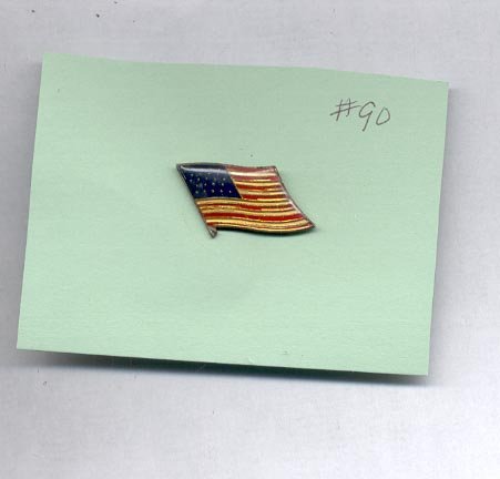 Flag hat (lapel ) pin (#90)