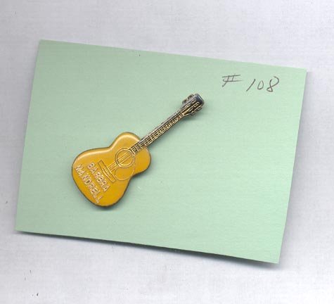 Barbra Mandrell Guitar hat (lapel ) pin (#108)