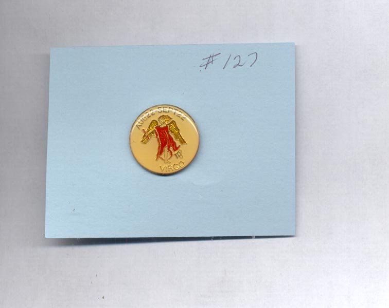 Virgo Aug 22- Sept 22 hat (lapel ) pin (# 127)
