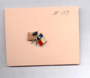 Double Flag hat (lapel) pin (#157)