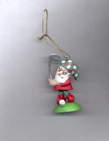 Avon Elves' Day Off Ornament- Golf