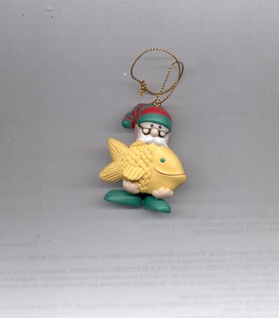 Avon Elves' Day Off Ornament- Fishing