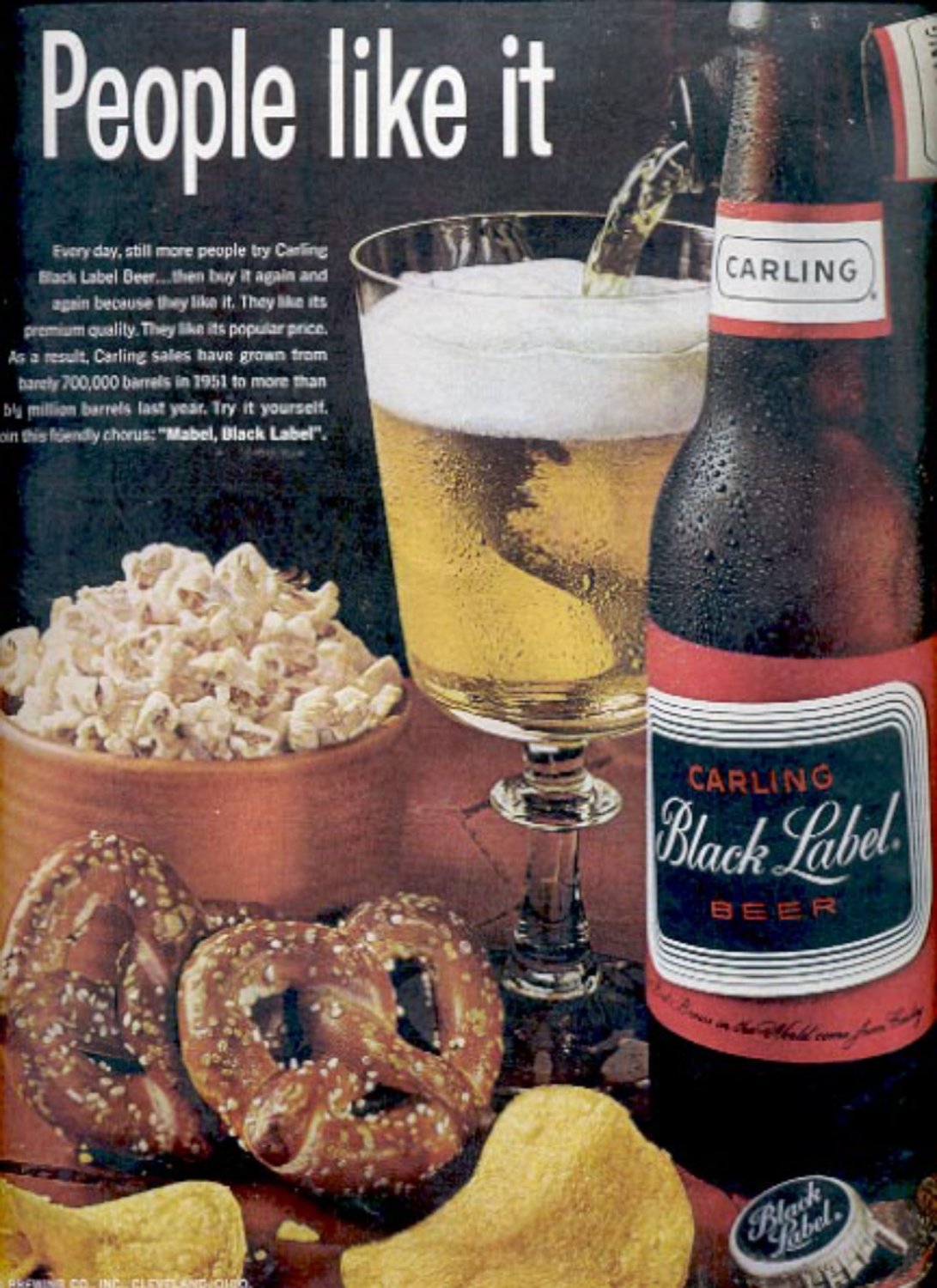 1964 Carling Black Label beer ad (#5385)
