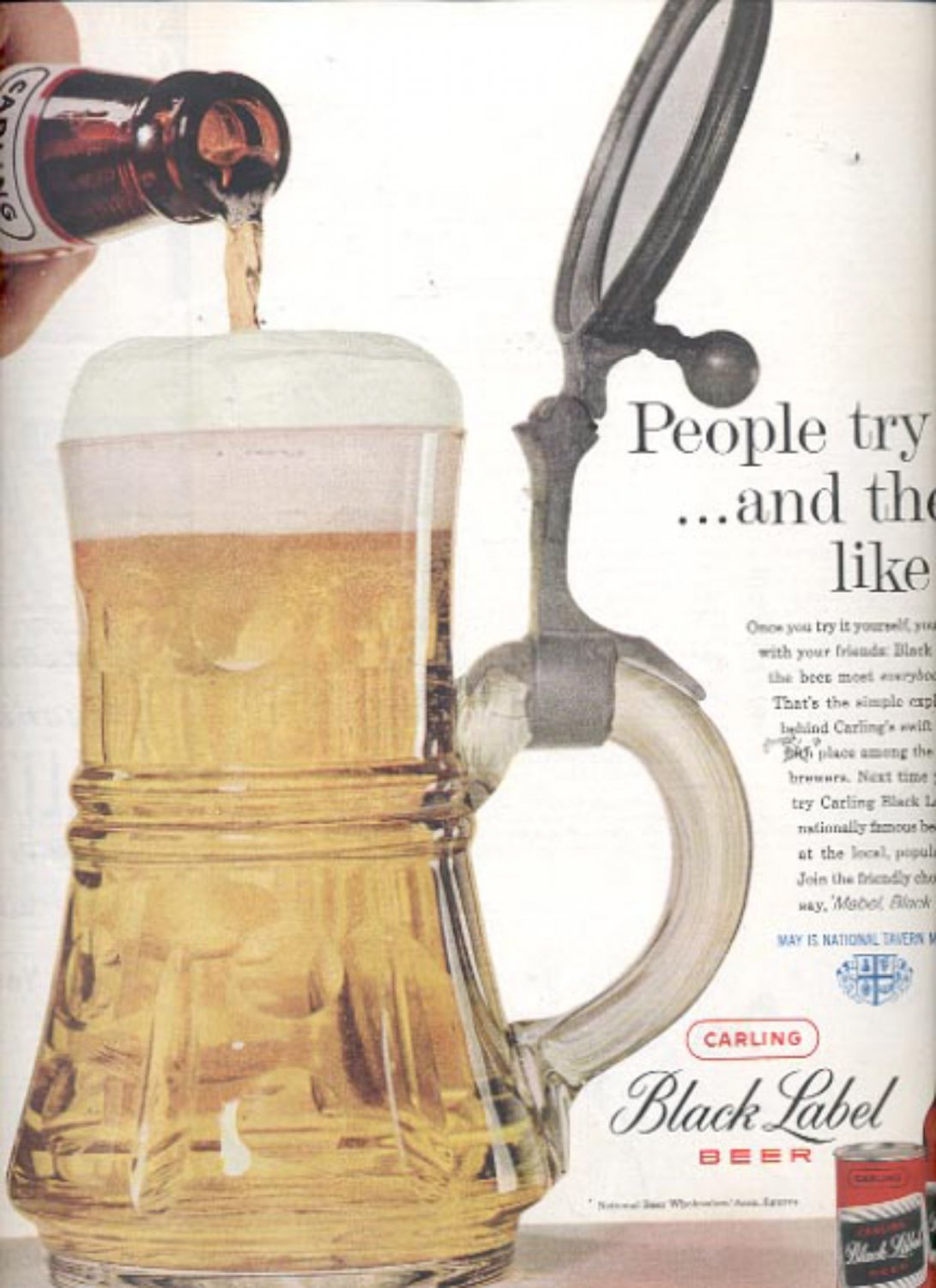 1960 Carling Black Label Beer ad (#5452)