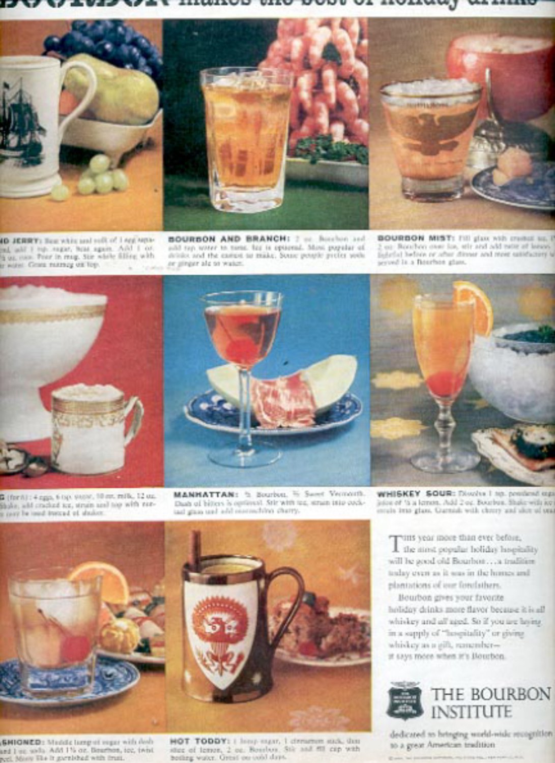 1960 The Bourbon Institute ad (#5506)