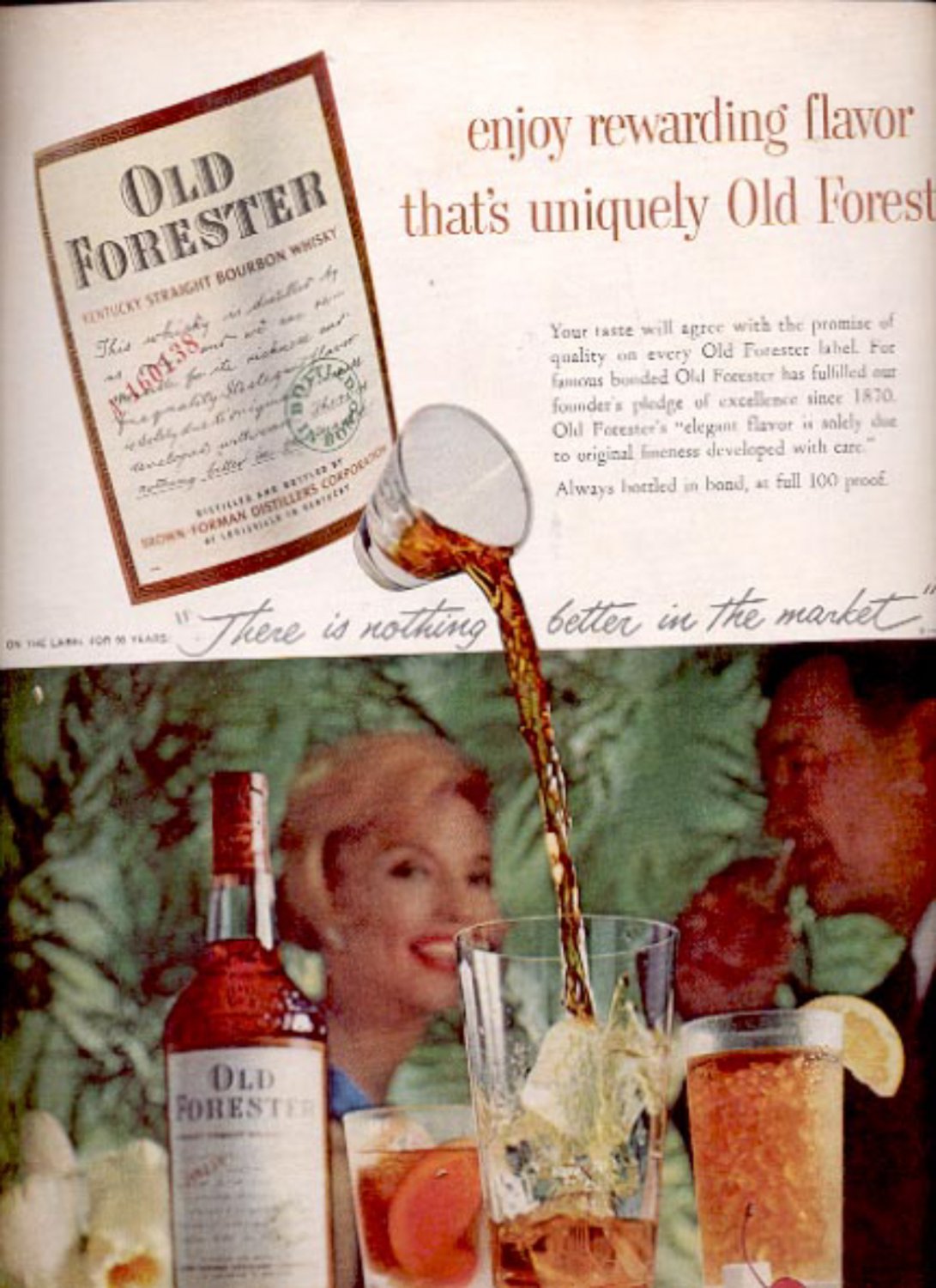 1959 Old Forester Whisky ad (#5558)