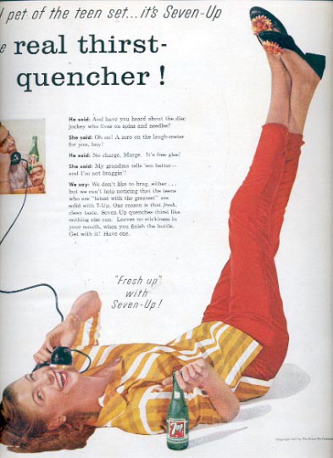 1957 Nothing does it like Seven-UP! ad (# 4977)