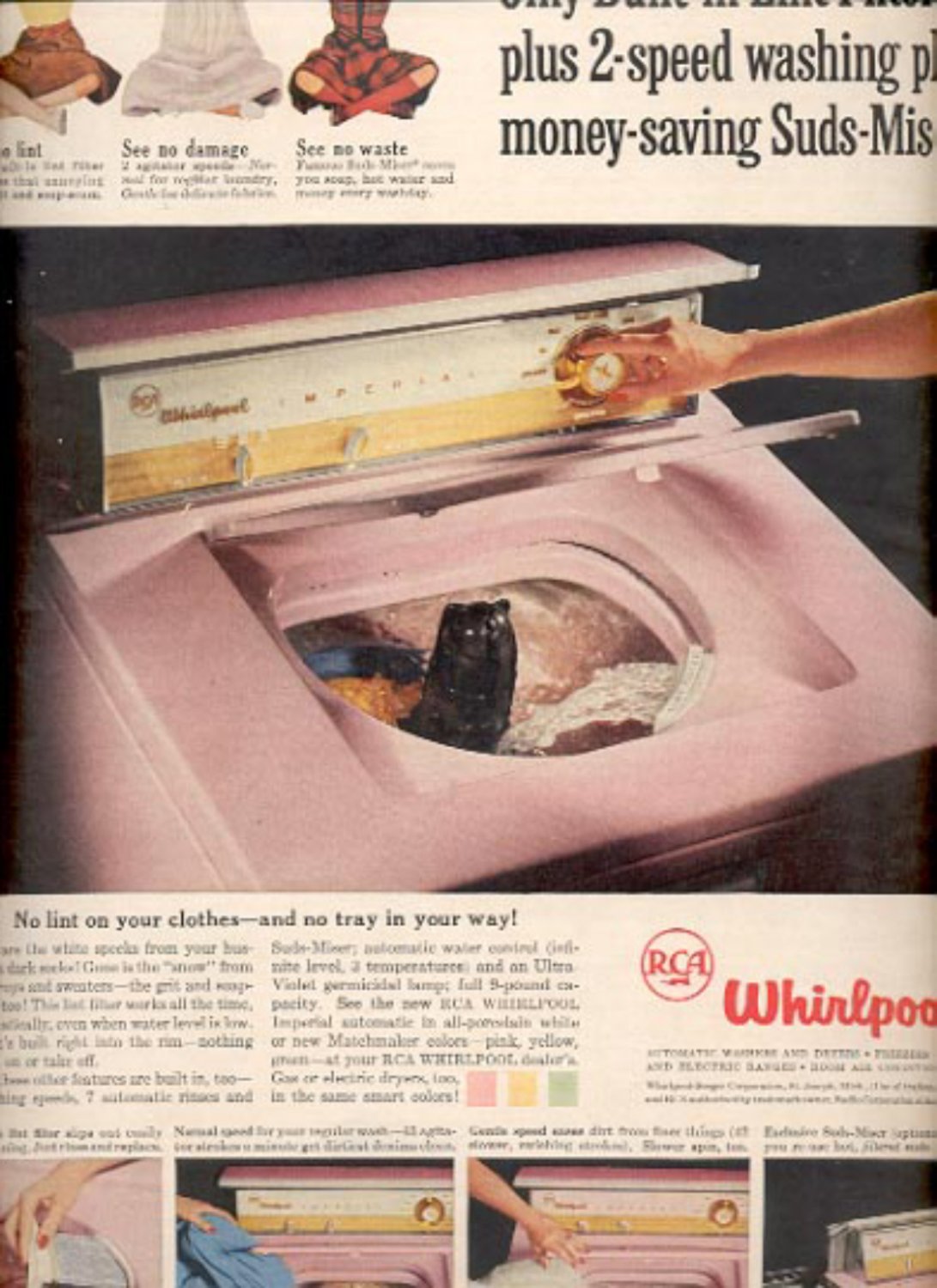 1957 RCA Whirlpool Washer ad (# 4943)