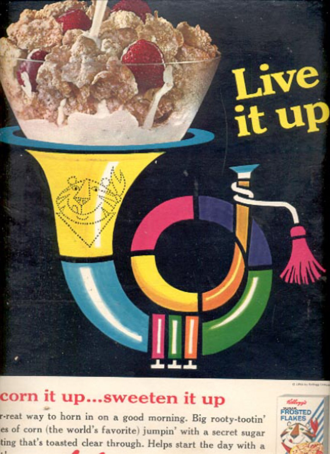 1965 Kellogg's Sugar Frosted Flakes ad (#5898)
