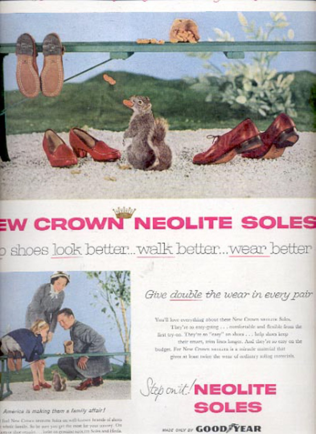 1957 New Crown Neolite Soles ad (# 4966)