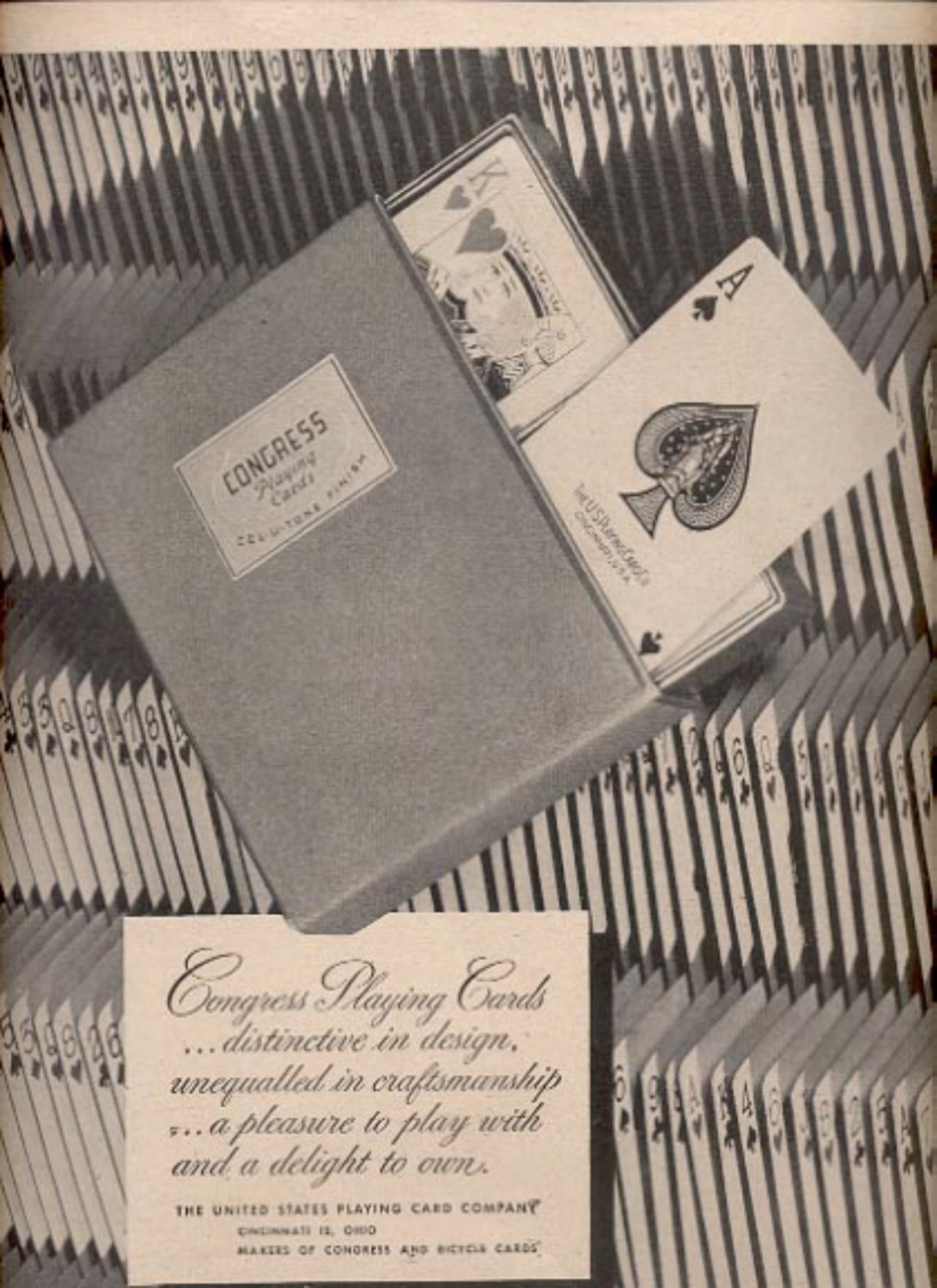 1945 Congress Playing Cards ad (# 5231)