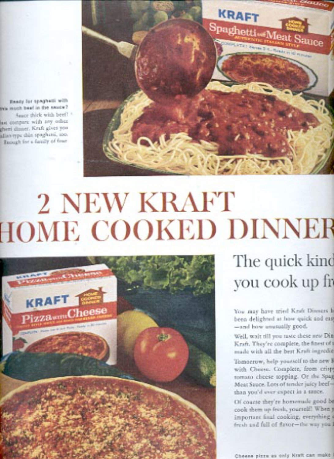 1963 Kraft home cooked dinners ad (#5528)