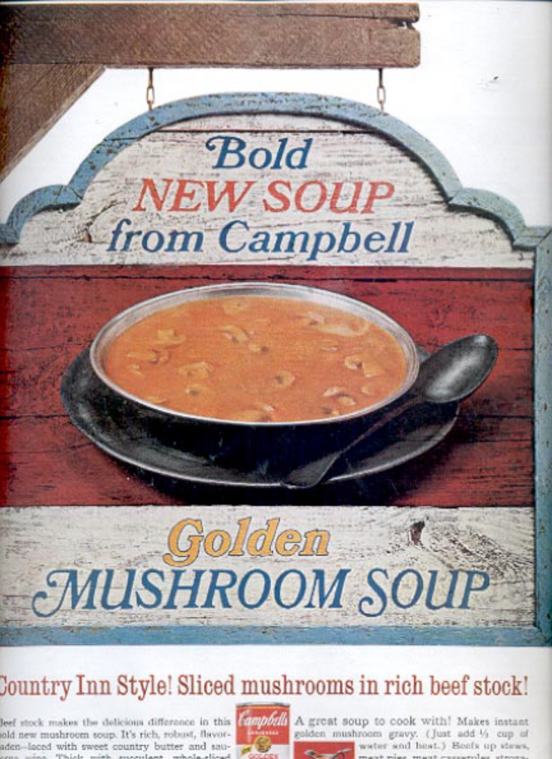 1967 Campbell golden mushroom Soup ad (#5468)