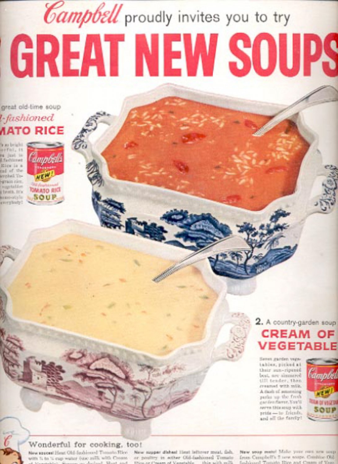 1960 Campbell great new soups ad (#5371)