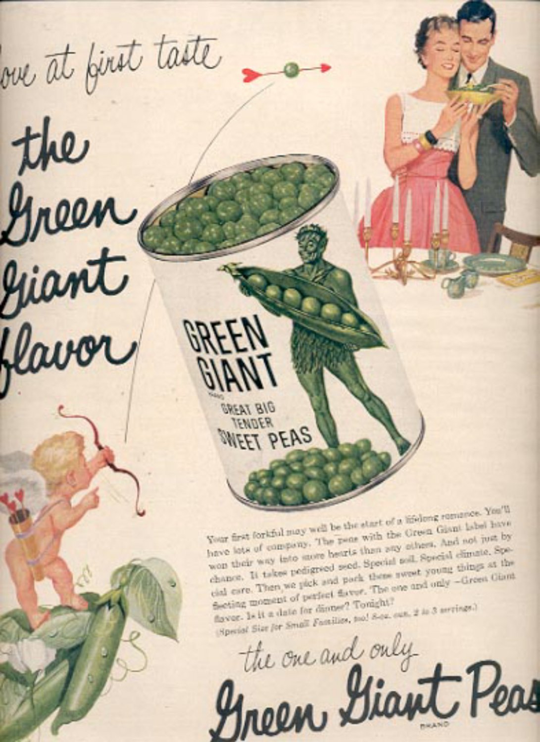 1957 Green Giant Peas ad (# 4989)