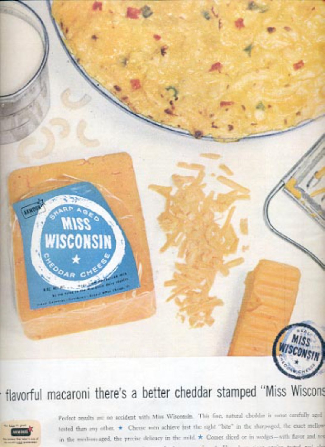 1957 Miss Wisconsin Cheddar Cheese ad (# 4951)