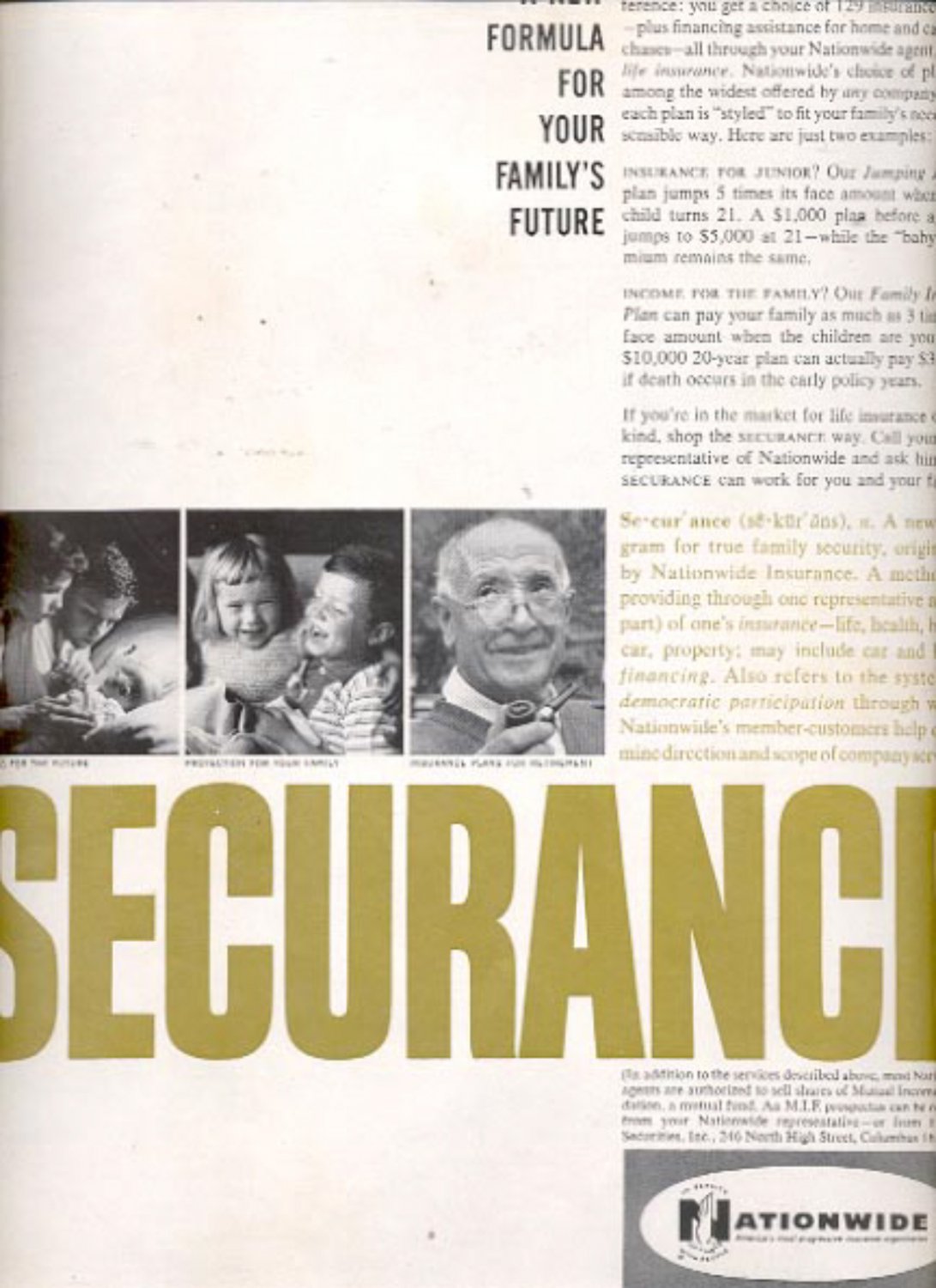 1960 Nationwide Securance ad (#5446)