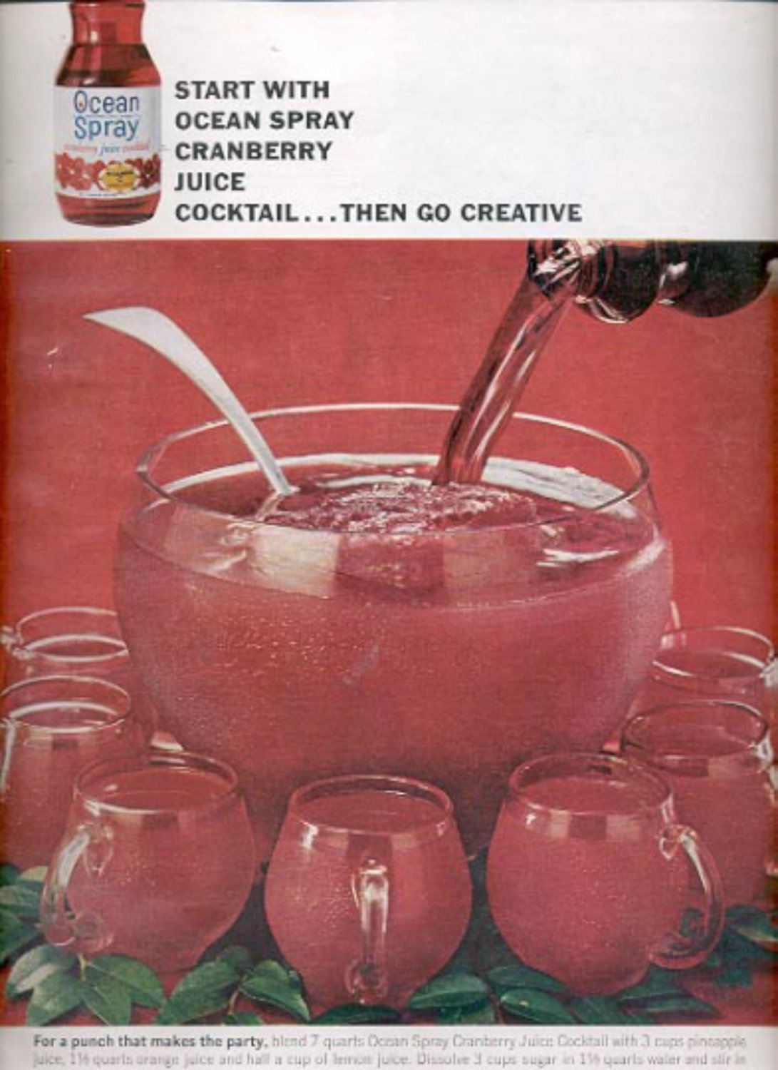 1964 Ocean Spray Cranberry Juice Cocktail ad (# 4908)