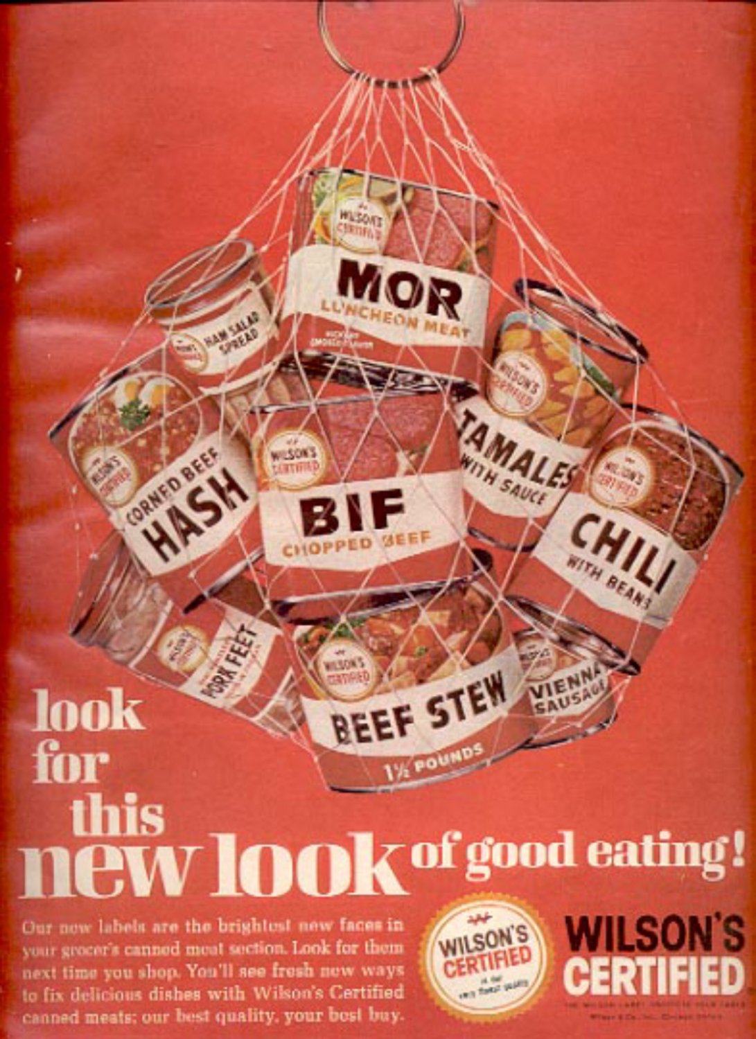 1964 Wilson's Certified canned meats ad (# 4864)