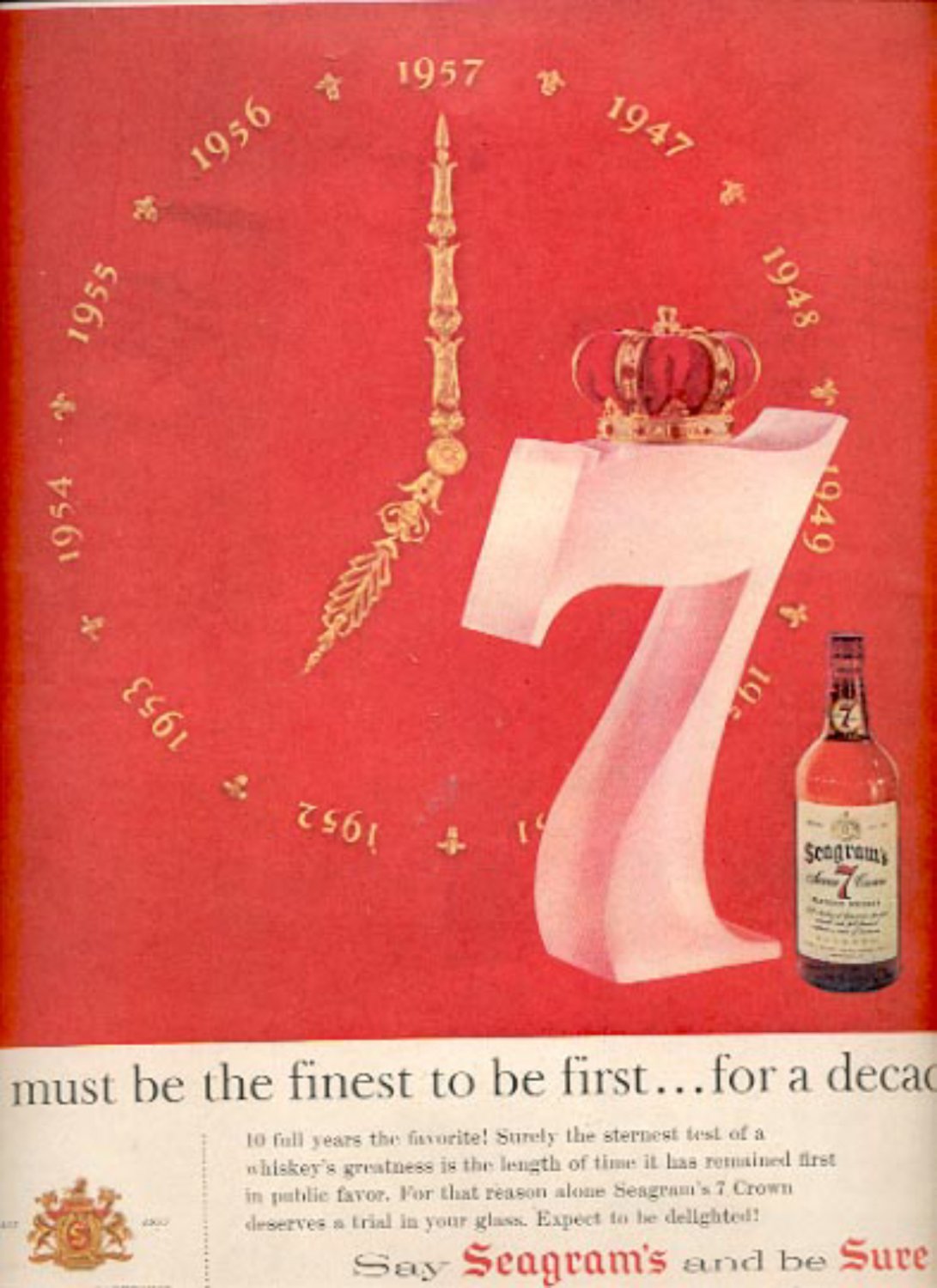 1957 Seagram's Whiskey ad (# 4964)