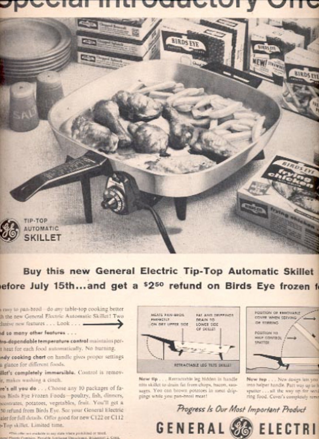 1960 General Electric automatic skillet ad (#5492)