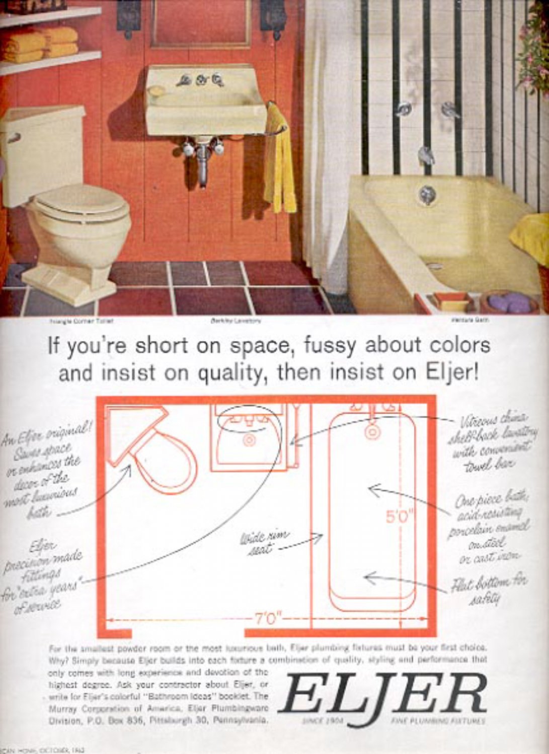 1963 Eljer fine plumbing fixtures ad (#5377)