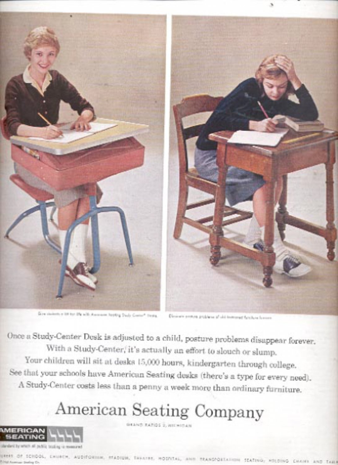 1960 American Seating Company ad (#5472)