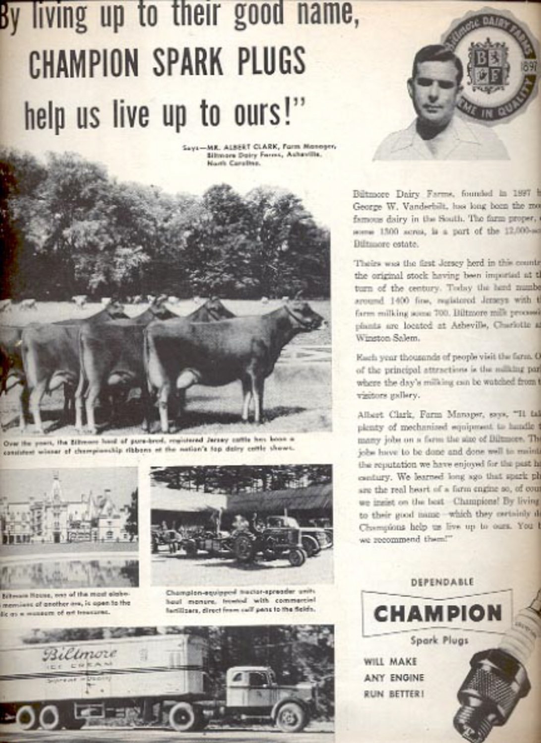 1953 Champion spark plugs ad (#5585)