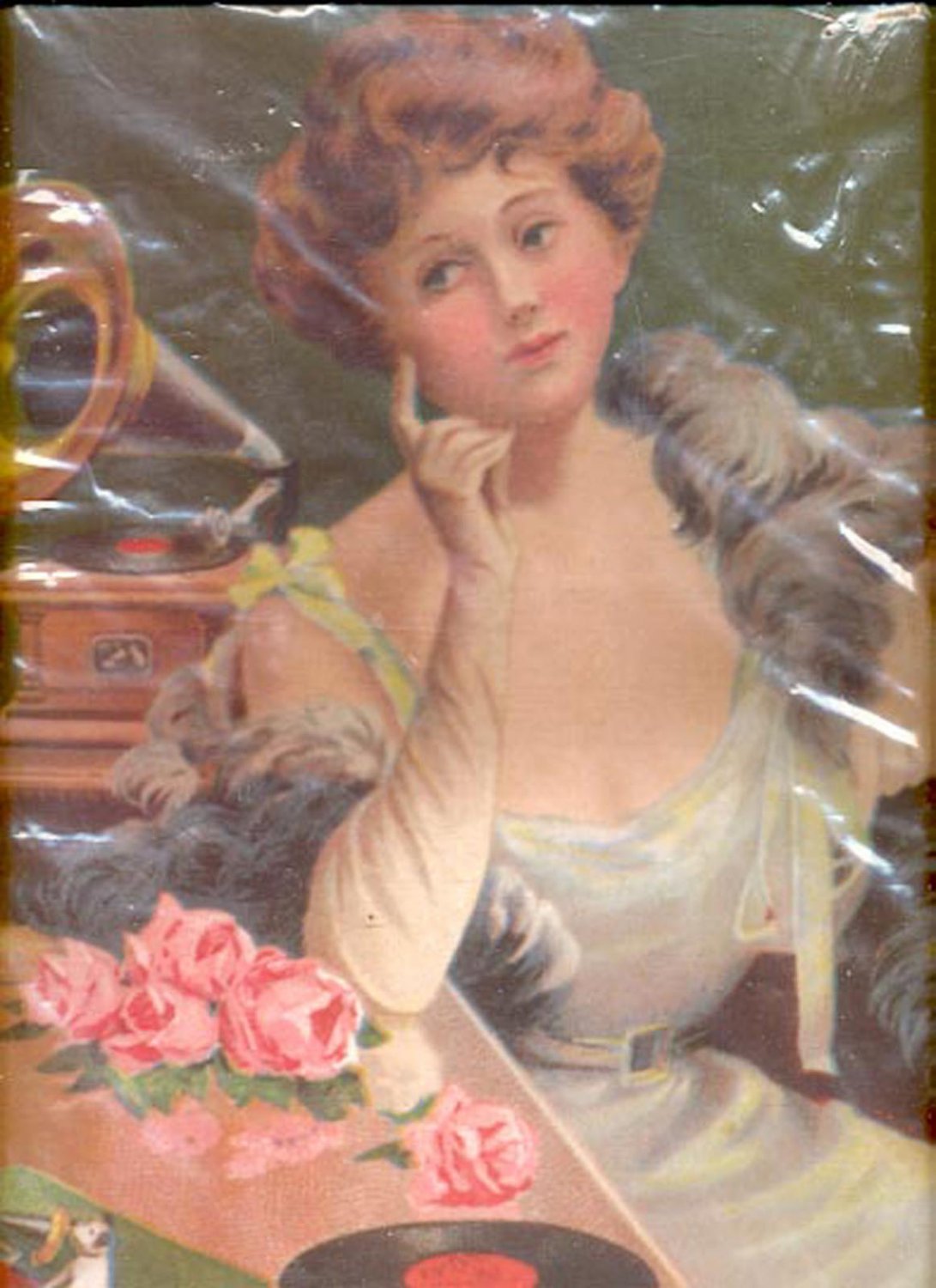 Victorian lady listening to records Print (#9) 11"x14"