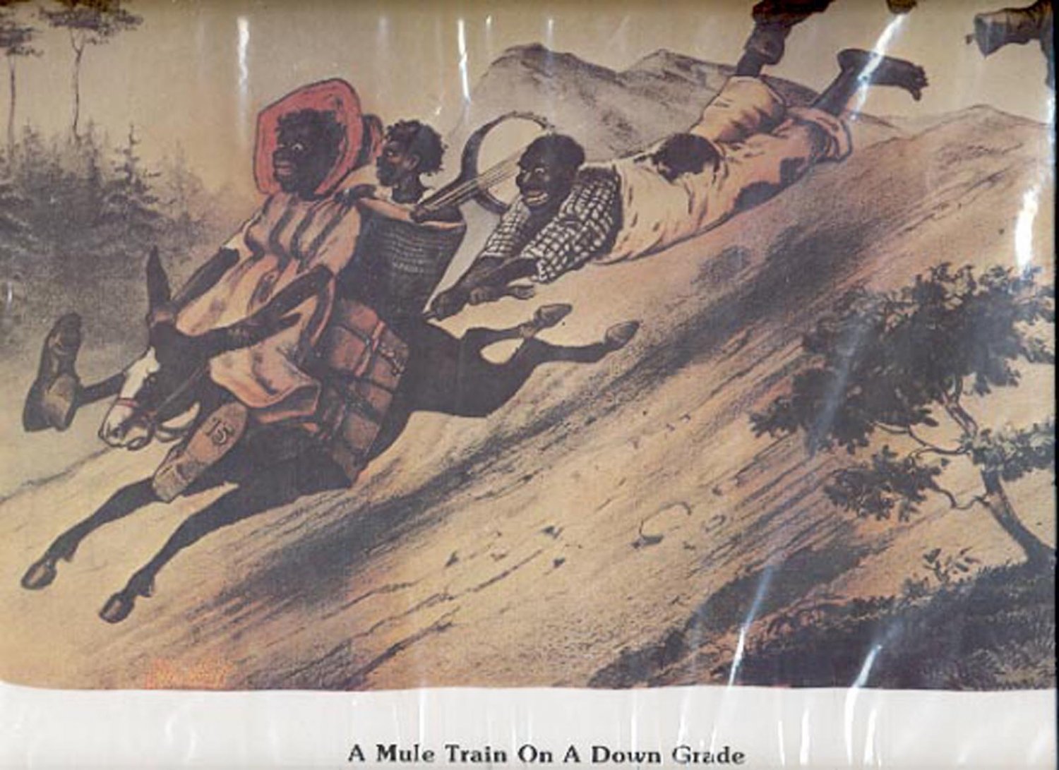 "A Mule Train on a Down Grade" Print (#17) 11"x14"