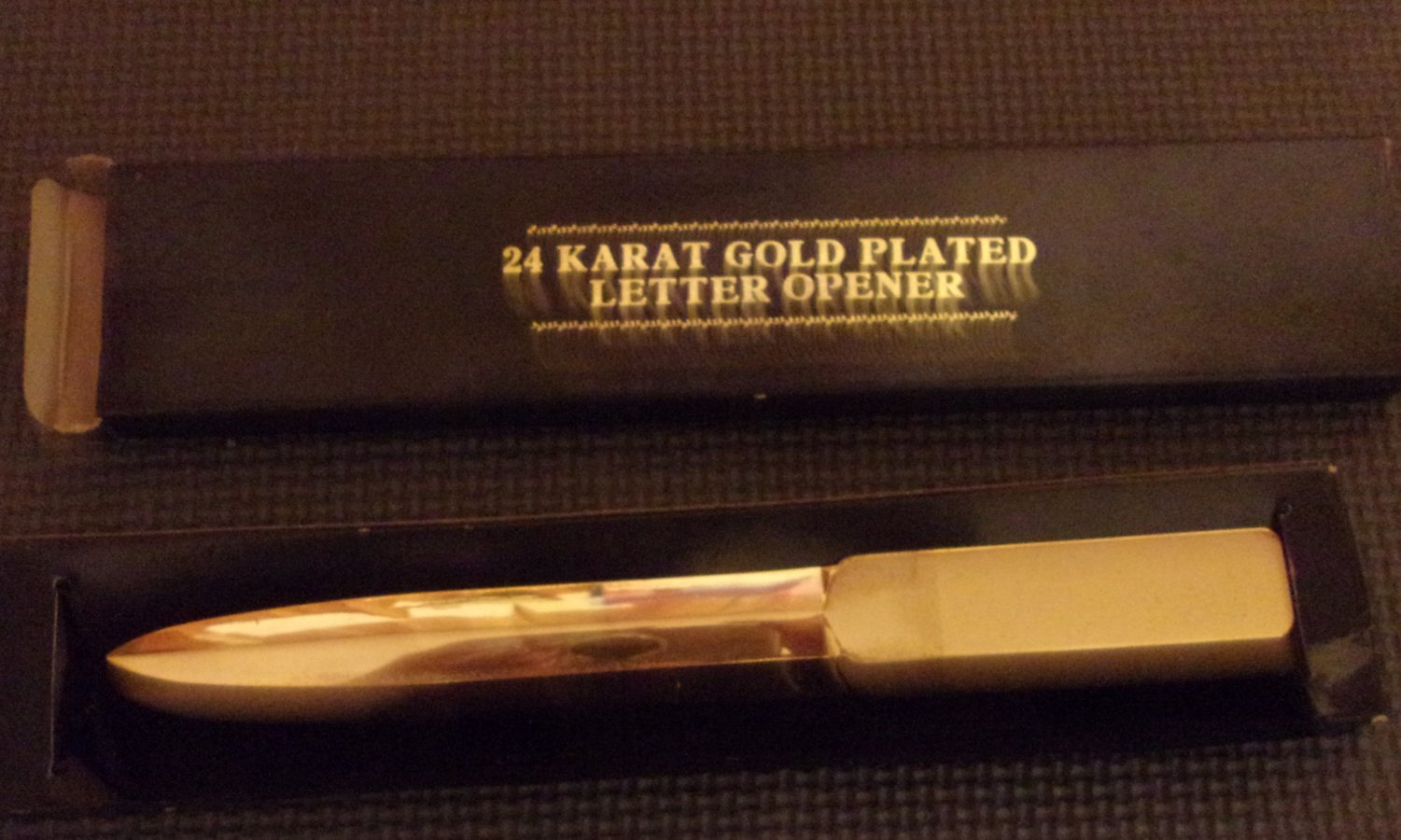 24 Karat Gold Plated Letter Opener with protective sleeve