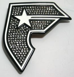NEW FAMOUS STARS STRAPS BELT BUCKLES BOH BLACK WHITE