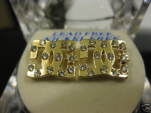 Diamond DC Shoes Logo GOLD STUD EARRINGS NEW JEWELRY Company