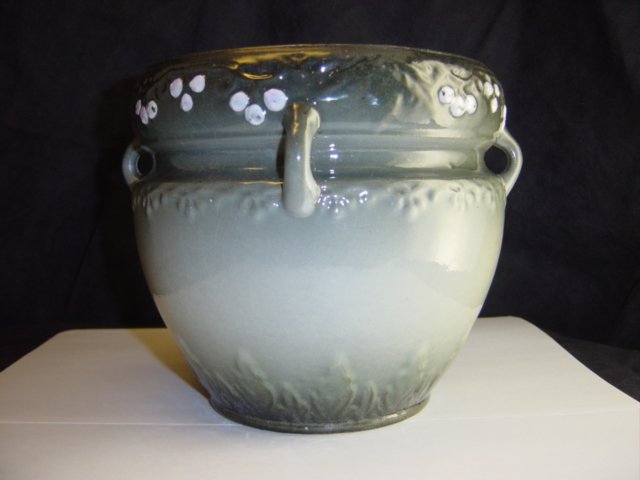 WELLER Jardiniere Grey Green Tones Berries Weller Pot