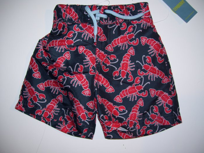 Gymboree "Salt Washed" Collection Lobster Swim Trunks 6-12 months