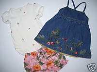 3 Pieces Gymboree LITTLE HULA GIRL Top Dress Bloomers 3 6